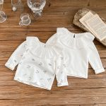 [66-90cm]インナーシャツ フリル襟 ロングスリーブ おしゃれ 肌に優しい トップス - Image 10