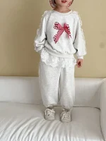 [80-150cm]レースリボン スウェットセットアップ - Image 3