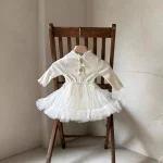 [66-90cm] リボン チュール ワンピース - Image 15