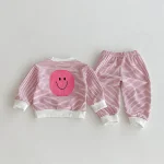 [80-130cm] 笑顔ボーダー セットアップ