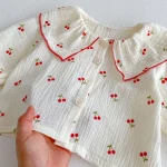 [66-100cm] チェリープリント セットアップ - Image 10