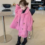 [100-150cm]ボタン付き ボアコート - Image 4