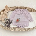 [66-90cm] フリル襟 ロンパース - Image 13