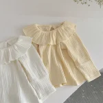 [73-100cm] フリル丸襟 シャツ - Image 7