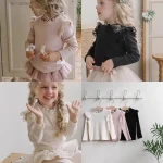 [73-120cm] 肩フリル トップス - Image 2