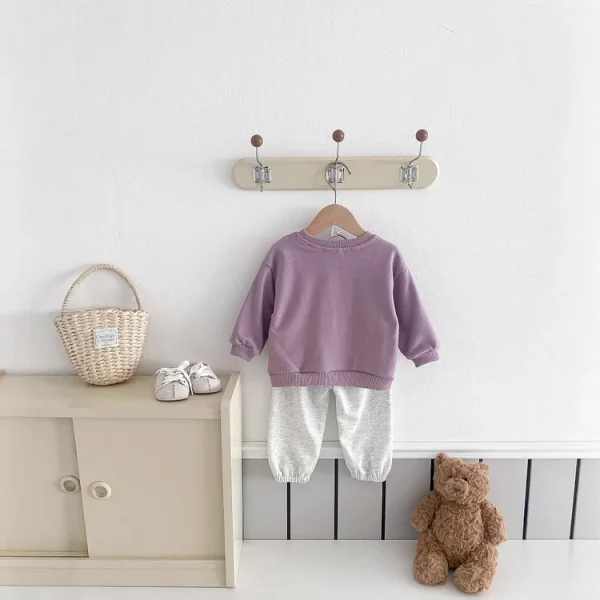 [80-120cm]セットアップ 英字柄 カジュアル 合わせやすい 二点セット