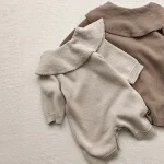 [66-90cm] 韓国風 ノーカラー ロンパース - Image 20