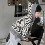 [80-150cm] フード付き ニット カーディガン - Image 5