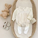 [66-90cm] ノーカラーコーデュロイ ロンパース - Image 21