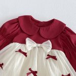 [66-90cm]ロンパース 蝶結び レッド 可愛い おしゃれ 定番 - Image 4