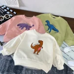 [80-130cm] 恐竜プリント トレーナー - Image 4