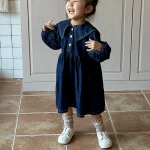 [80-150cm] ビッグ襟 ワンピース  or デニム シャツ - Image 7