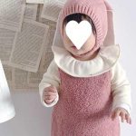 [73-100cm] 韓国風 クマミミ付き サロペット - Image 7