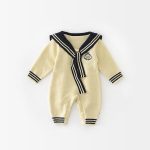 [66-90cm] オールインワン セーラー風 可愛い 肌触り良い ベビー服 - Image 3