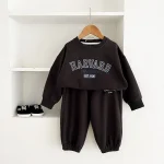 [80-130cm] 英字プリントカジュアル セットアップ - Image 6