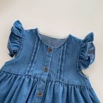 [73-120cm]ワンピース デニム フリル カジュアル ディリー - Image 4