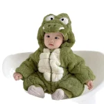 [66-100cm] 恐竜デザイン ボア オールインワン