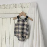 [66-90cm] 韓国風 チェックorウサギ サロペット ロンパース - Image 10