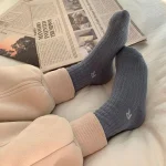 [GOODS] シンプル カラー英字 ソックス - Image 15