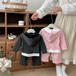 [73-110cm]セットアップ フィード付き おしゃれ トレンド フード付き - Image 5