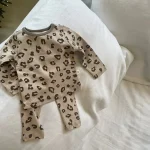 [73-100cm] ヒョウ柄 ルームウエア セットアップ - Image 4