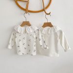 [66-90cm]インナーシャツ フリル襟 ロングスリーブ おしゃれ 肌に優しい トップス - Image 9