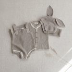 [66-90cm]3点セット ニット カーディガン&サロペットロンパース&帽子 - Image 14