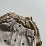 [80-130cm]カジュアル パンツ ドット 履きやすい ボトムス - Image 3