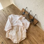 [66-90cm] ワッフル ロンパース