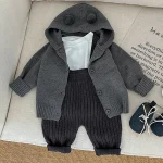 [66-100cm] シンプルリブ サロペット - Image 4