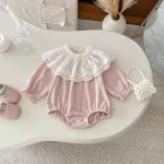 [66-100cm]ロンパース レース襟 可愛い 肌触り良い ベビー服 - Image 7