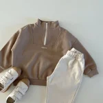 [80-130cm] ハーフジッパー トレーナー - Image 6