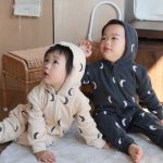 [66-100cm] ミニマリズム月 OR 植物柄 ロンパース - Image 4