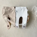 [66-90cm] 韓国風 熊柄 タイツ - Image 3