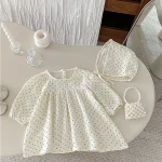 [66-110cm] ドットボンネット付き ロンパースor ワンピース - Image 8