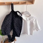 [66-90cm] 小花柄 サロペットORインナーシャツ - Image 6