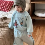 [73-110cm] カートゥーン ボア付き セットアップ - Image 8