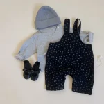 [66-90cm] 小花柄 サロペットORインナーシャツ - Image 7