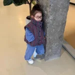 [80-120cm] チェック ベスト - Image 6