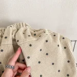 [73-120cm]カジュアルパンツ 韓国風 ドットコーデュロイ ボトムス - Image 15