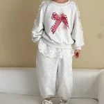 [80-150cm]レースリボン スウェットセットアップ - Image 6