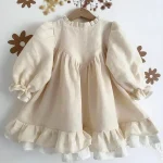 [80-110cm] フリルパフスリーブ ワンピース - Image 7