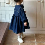 [80-150cm] ビッグ襟 ワンピース  or デニム シャツ - Image 4