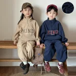 [80-150cm] 英字柄 フリース セットアップ - Image 8