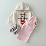 [80-130cm] 英字 フード付き トレーナー - Image 8