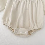 [66-90cm] ノーカラーコーデュロイ ロンパース - Image 16