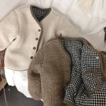 [80-130cm] チェック リバーシブルジャケット - Image 10