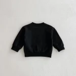 [80-130cm] 英字 プリントプルオーバー トレーナー - Image 5