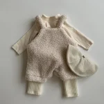 [66-90cm] ボア サロペット - Image 2