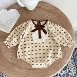 [66-90cm] リボンコーデュロイ ロンパース - Image 9